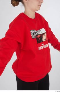 Selin dressed red hoodie sports upper body 0008.jpg